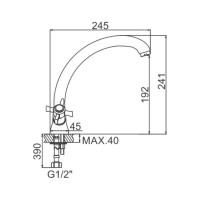 Смеситель для кухни D-Lin хром D156810