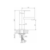 Смеситель для умывальника D-Lin хром D110368