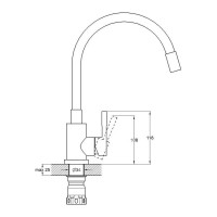 Смеситель для кухни D-Lin красный D155318-4