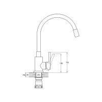 Смеситель для кухни D-Lin синий D155302-6
