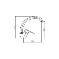 Смеситель для кухни, хром D-Lin D150309-2
