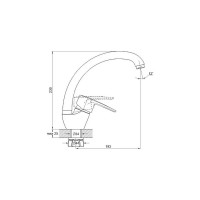 Смеситель для кухни D-Lin хром D150359
