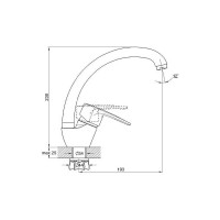 Смеситель для кухни D-Lin хром D150404-1