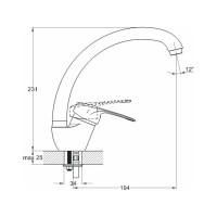 Смеситель для кухни D-Lin хром D150628