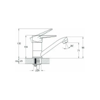 Смеситель для кухни, хром D-Lin D151301