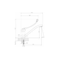 Смеситель для кухни, хром D-Lin D151427