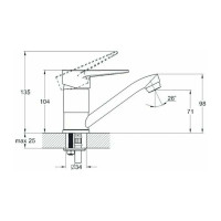 Смеситель для кухни D-Lin хром D151629