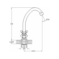 Смеситель для кухни, хром D-Lin D151808-1