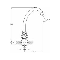 Смеситель для кухни D-Lin хром D151819
