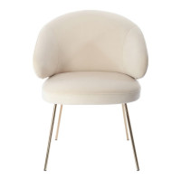 Стул-полукресло BRADEX emil кремовый, с золотыми ножками RF 0545
