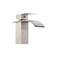 Смеситель для раковины Haiba с каскадным изливом, полированная сталь HB12815