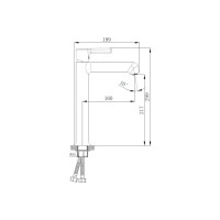 Смеситель для раковины Haiba высокий, хром HB11814