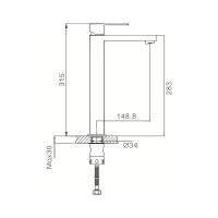 Смеситель для раковины Haiba черный HB11803-7
