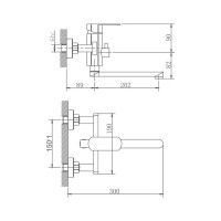 Смеситель для ванны Haiba хром HB60806