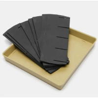 Разборный комплект для рассады ЛЕТО урожай-16, 26.5x26.5x9см, 16 ячеек 200мл, поддон, пластик, черный 3722