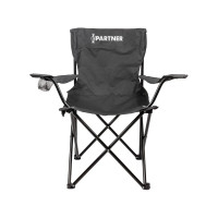 Складное кресло для кемпинга Partner подлокотники, подстаканник, сиденье 40x45см, каркас-стальная труба, чехол для хранения, макс.нагрузка 120кг PA-YYY03(51843)