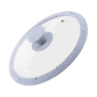 Стеклянная крышка MAUNFELD trinity с силиконовым ободком и ручкой, 20 см MGL20SMLG