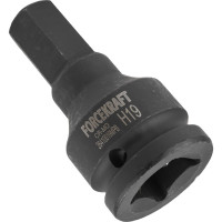 Головка-бита ударная 6-гранная 19 мм, 3/4 Forcekraft FK-26410019MPB(28149)