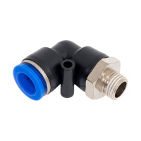 Фитинг Partner угловой для пластиковых трубок 12мм с наружной резьбой 1/4" SPL12-02(9334) PA-SPL12-02(9334)