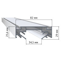 Профиль для skyline 48 ST luce с демпф. системой в натяжной потолок (пвх+ткань), белый, ST003.529.01