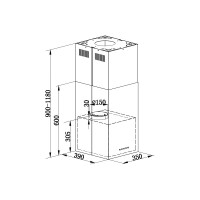 Кухонная вытяжка MAUNFELD  bath light isla 35 нержавеющая сталь BATH Light (Isla) 35 INOX