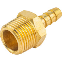 Штуцер пневматический наружная резьба 3/8" - елочка 6 мм Forsage F-MH06/04(58727)