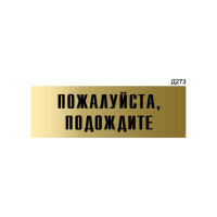 Информационная табличка GRM пожалуйста, подождите прямоугольная д273 300x100 мм 218000115-273