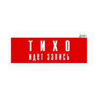 Информационная табличка GRM тихо идет запись прямоугольная д191 300x100 мм 1 шт 218000115-191