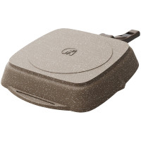 Сковорода-гриль Мечта квадр. 24 см АП Гранит brown 64806