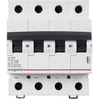 Автоматический выключатель Legrand Rx3 4,5ka 16а 4п C 419741
