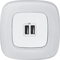 Зарядное устройство Legrand Valena Allure с двумя USB-разъемами 240 В/5 В 1500 мА белое 754995