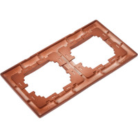 Двухместная горизонтальная рамка Lezard MIRA вишня 701-0601-147