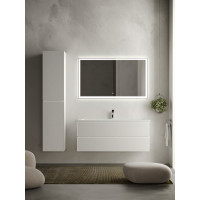 Подвесная тумба Sancos Snob R 1195x445x500 мм, c двумя ящиками, оснащенными доводчиками, Bianco SNR120W