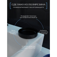 Настольная мыльница FORA delicate black полирезин FOR-DLB036
