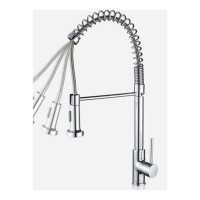 Смеситель для кухни D-Lin с выдвижной лейкой, полированная сталь D159315-3