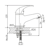 Смеситель для раковины Haiba хром HB1015