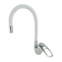 Смеситель для кухни D-Lin с гибким силиконовым изливом, белый D150628-3C