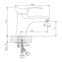 Смеситель для умывальника D-Lin хром D110405-6