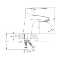Смеситель для умывальника D-Lin хром D110422 D110452
