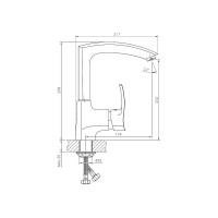 Смеситель для кухни Haiba с гайкой, хром HB4070