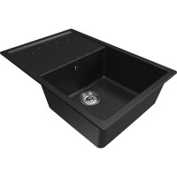 Мойка MIXLINE ml-gm19 с крылом, ультра-черная (344), 750x495x200мм new 551990