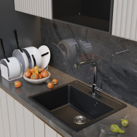 Мойкa MIXLINE ML-GM15 ультра-черная 344, 560x500x180 мм newх 551922