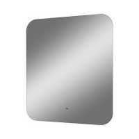 Зеркало CONTINENT Бурже (Burzhe Led) 600x700 МДФ рамка 500x600, Б/К овал, откр.подсв. холодная ЧС ЗЛП531
