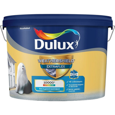 Акриловая краска для фасадов и цоколей Dulux WEATHERSHIELD EXTRAFLEX 5736109