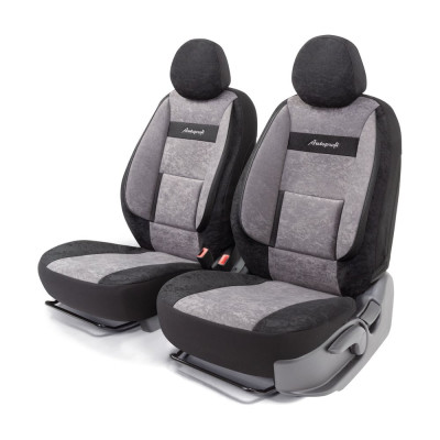 Получехлы на передние сиденья AUTOPROFI COMFORT COM-0405 BK/D.GY