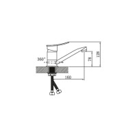 Смеситель для кухни Potato с коротким изливом P4520-2