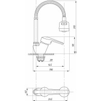 Смеситель для кухни TSARSBERG тип См-МОЦБА гибкий излив TSB-722-1165