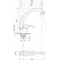 Смеситель для кухни TSARSBERG тип См-МОЦБА TSB-750-1160