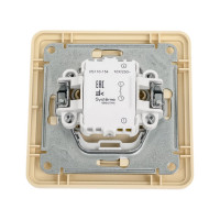 1-клавишный выключатель Systeme Electric скрытой проводки W59 10А IP20 10AX в сборе слоновая кость VS110-154-28