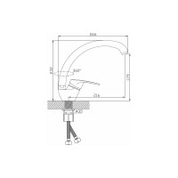Смеситель для кухни Diadonna с высоким изливом D80-559124